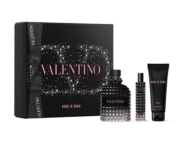 Valentino Uomo Born in Roma EDT Gift Set for Men (3.4 oz + 0.5 oz EDT + 2.5 oz Shower Gel)